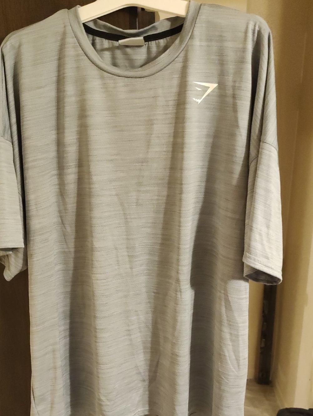 Gymshark Men's Light Gray Heather Short Sleeve Training Tee